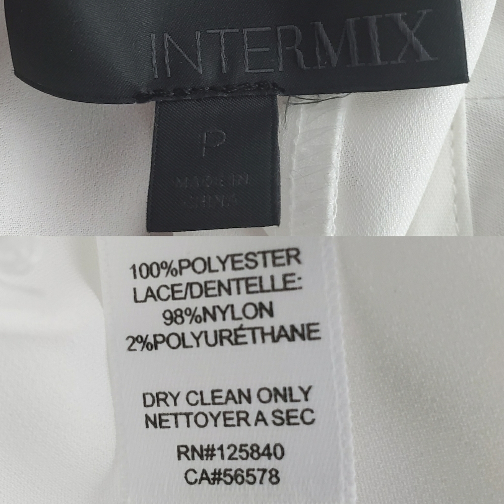 INTERMIX Joy Lace Smocked Waist Peplum Blouse S. - Picture 10 of 10